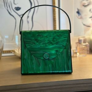 Marbled Green Resin Mini Purse (Made by 8 Other Reasons)